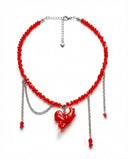 Red Rooster Charm Choker
