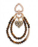 Tiger Eye Heart Bag Charm