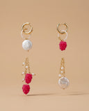 Raspberry & Pearl Convertible Earrings