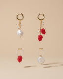 Raspberry & Pearl Convertible Earrings