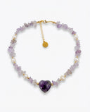 Amethyst Heart Whisper Choker