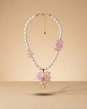 Rose Orchid Pearl Necklace