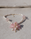 Rose Orchid Pearl Necklace