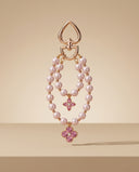 Mallorca Pearl Bag Charm with Floral Pendants