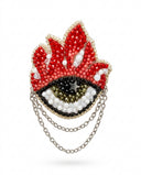 Eyes on Fire Brooch