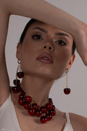 Winter Cherry Drop Earrings