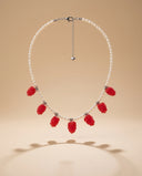 Raspberry Pearl Symphony Necklace