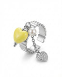 Candy Heart Chain Ring