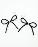 Midnight Bow Glass Earrings