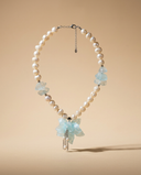 Orchid Pearl Necklace Blue