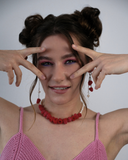 Raspberry Pearl Choker