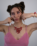 Raspberry Pearl Bracelet